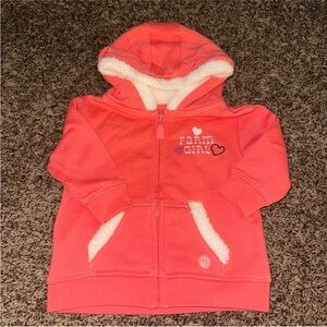 Farm Girl Coral Kids Hoodie